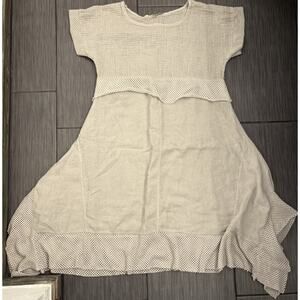 Contessa Teresa ITALY Linen Cotton Dress Boho Lagenlook Angular Cottagecore XL